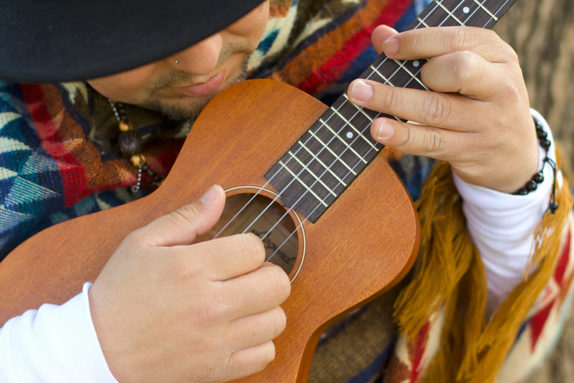 Guitariste faisant l'animation d'un mariage