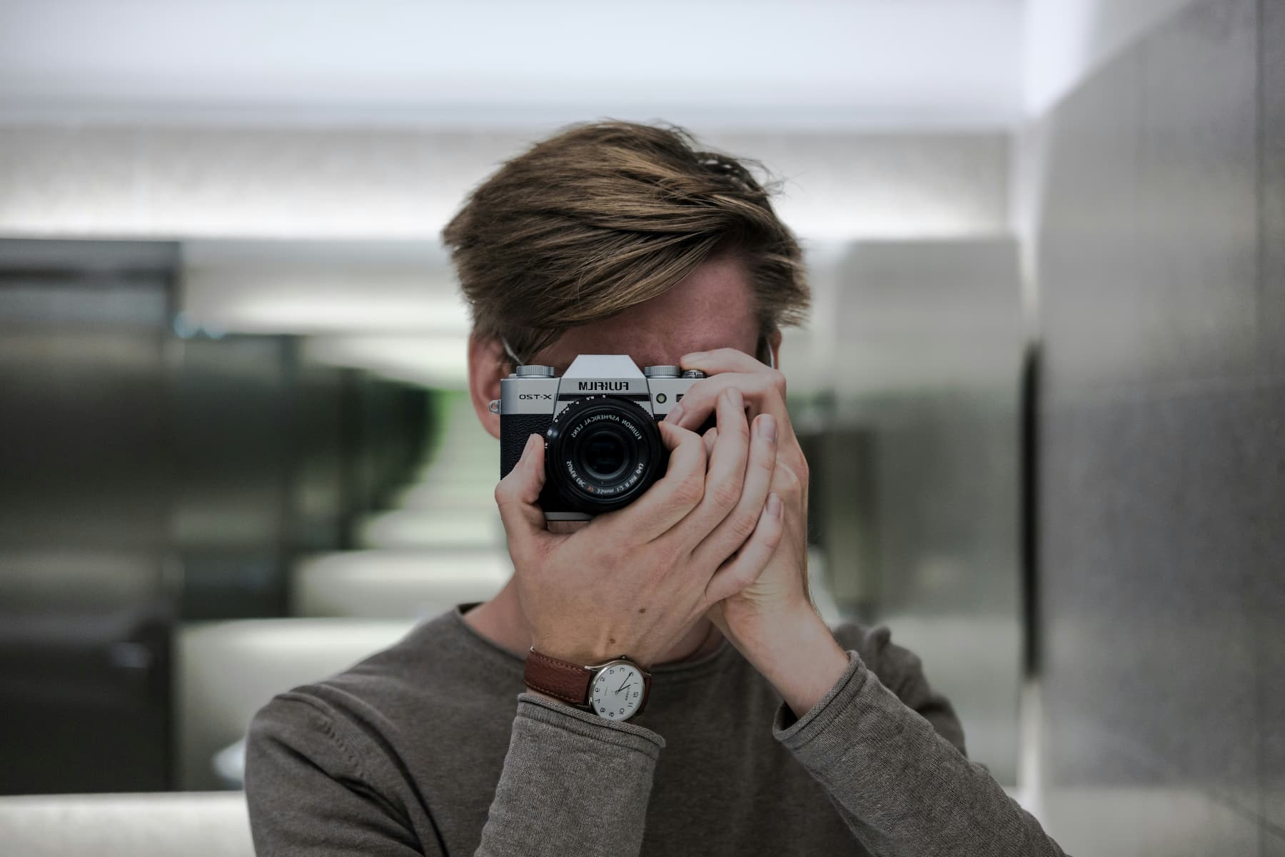 Photographe dans un magasin commercial
