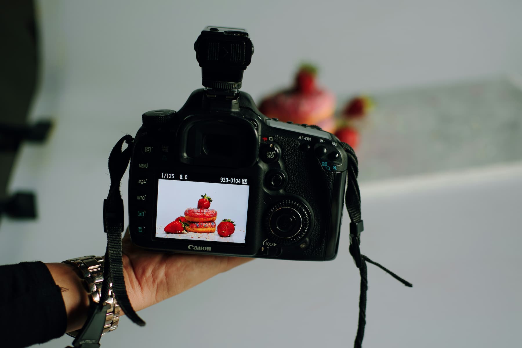 Shooting photo fraises