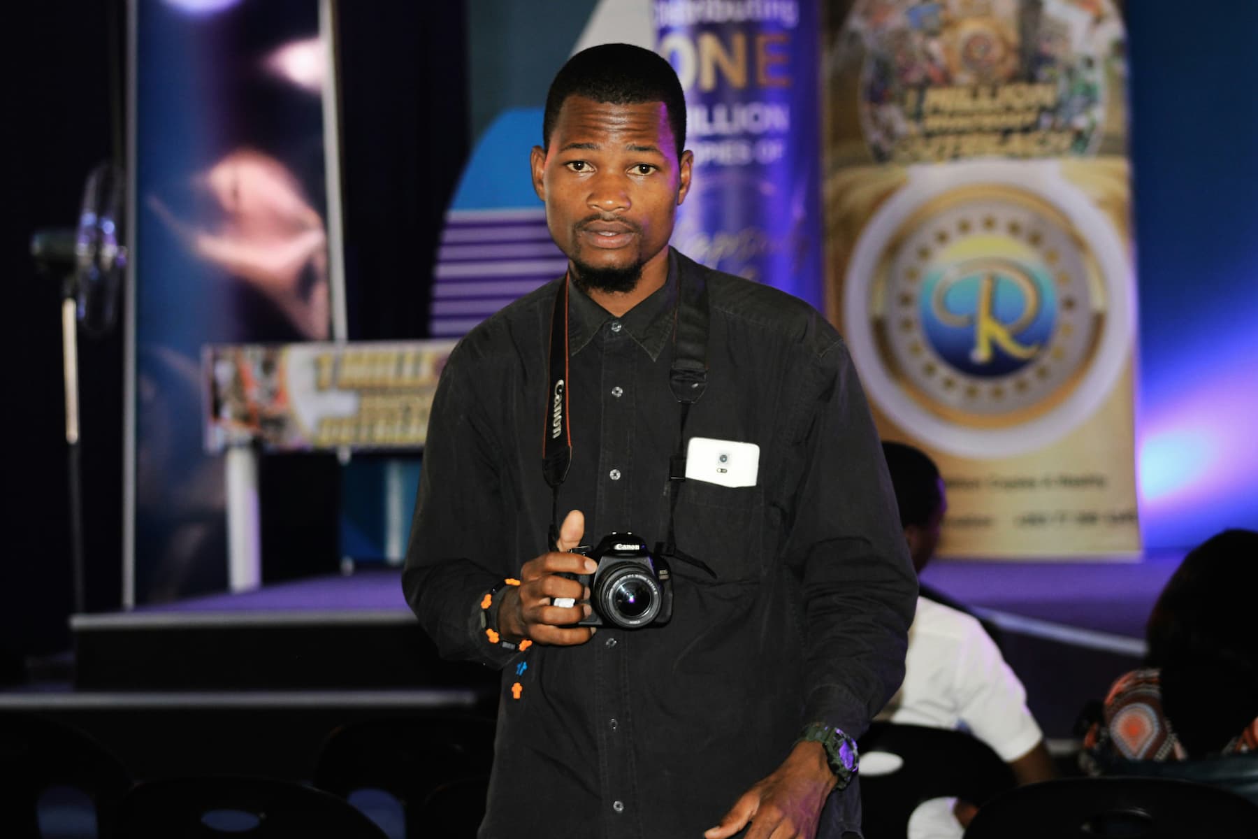 Photographe pour une conférence de presse