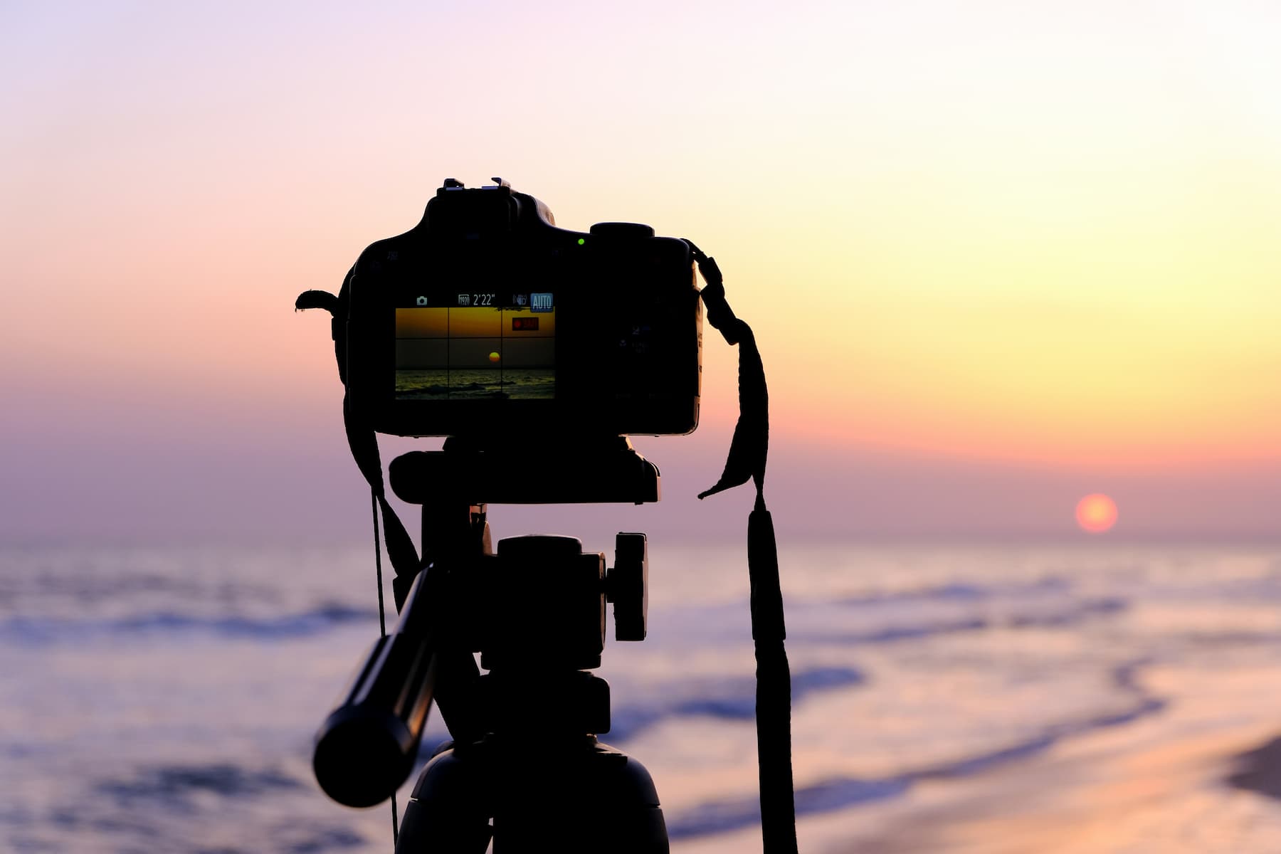 Appareil photo au bord de la mer