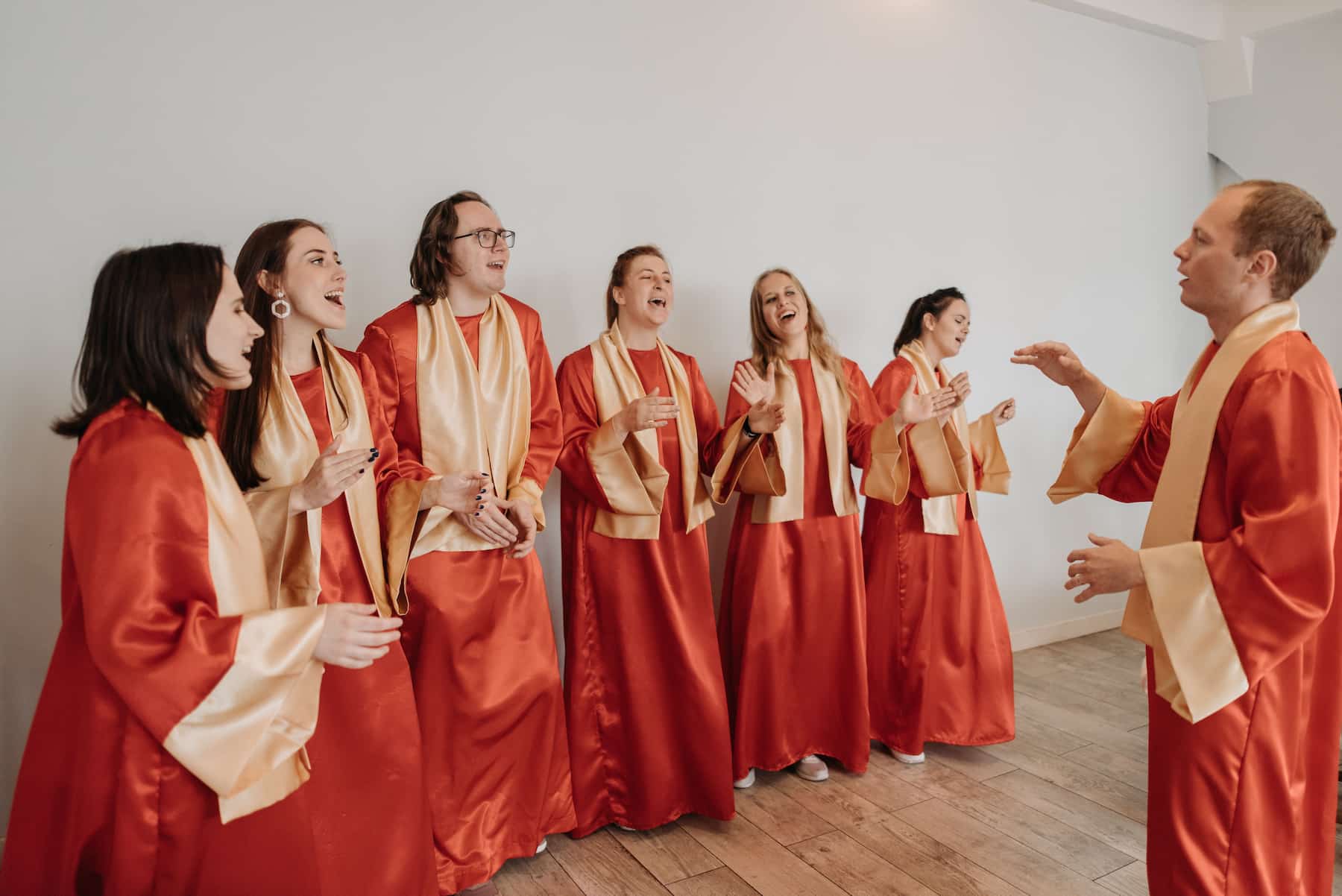 Groupe de musique gospel en action