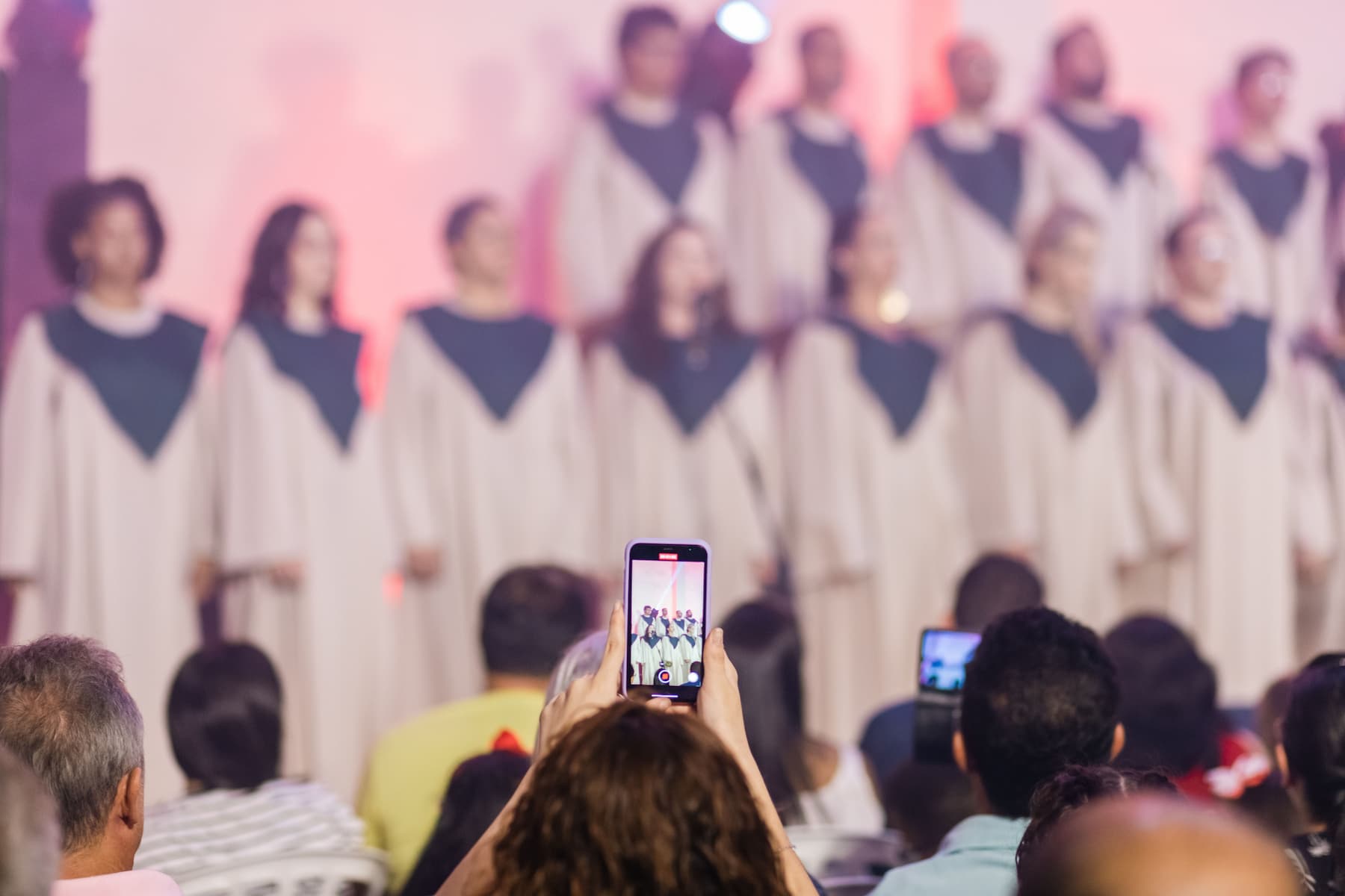 Groupe gospel sur scène