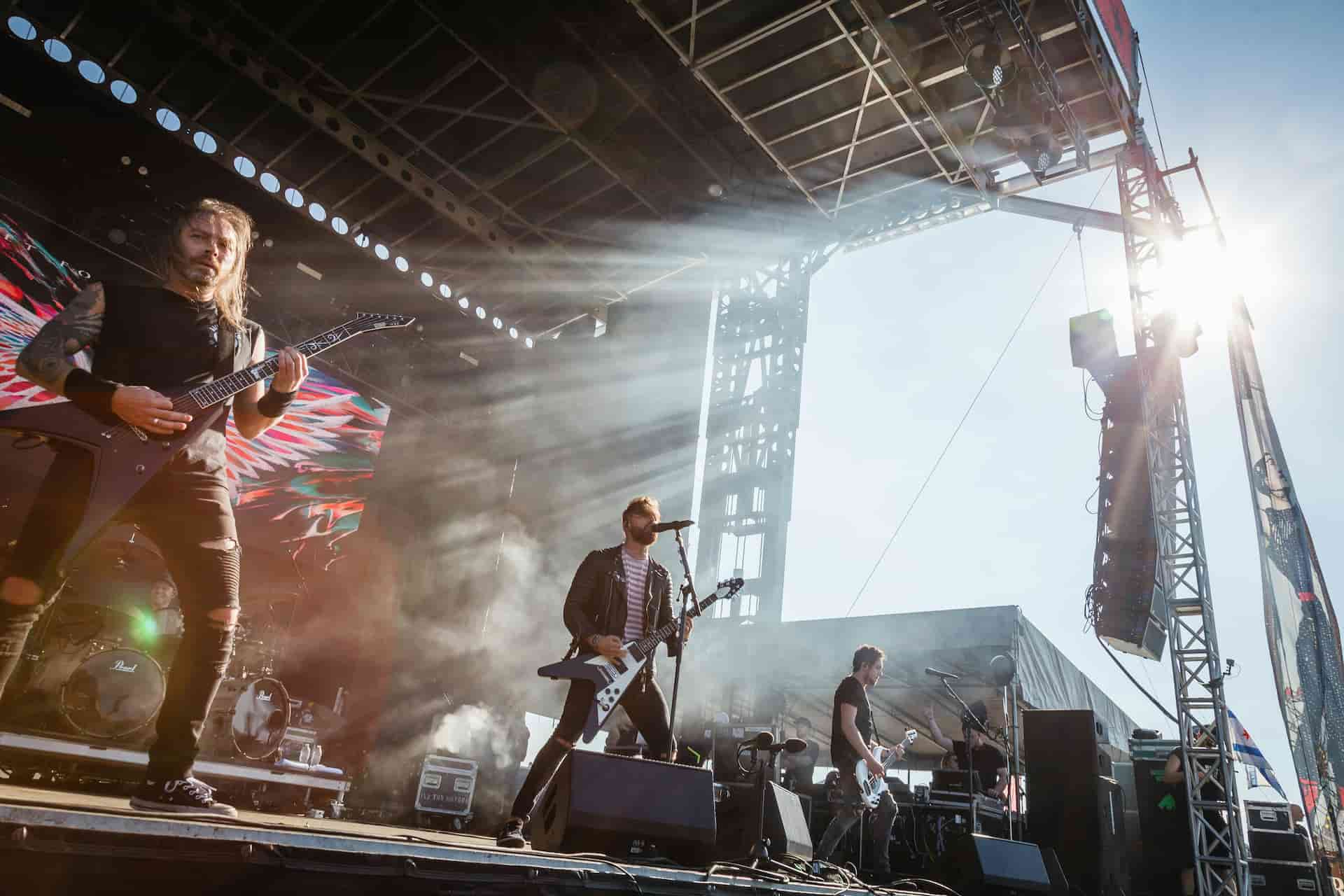 Groupe de hard rock sur scène