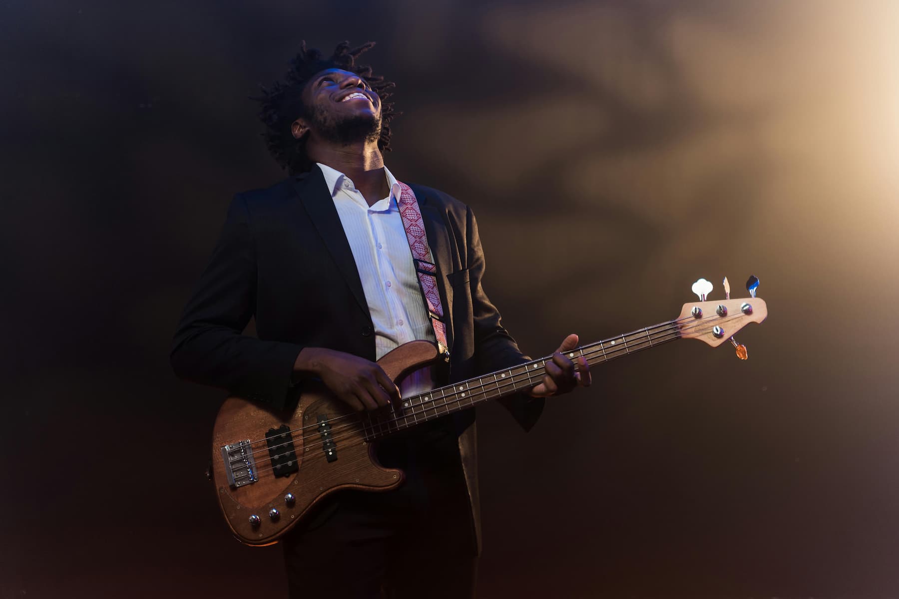 Guitariste sourire