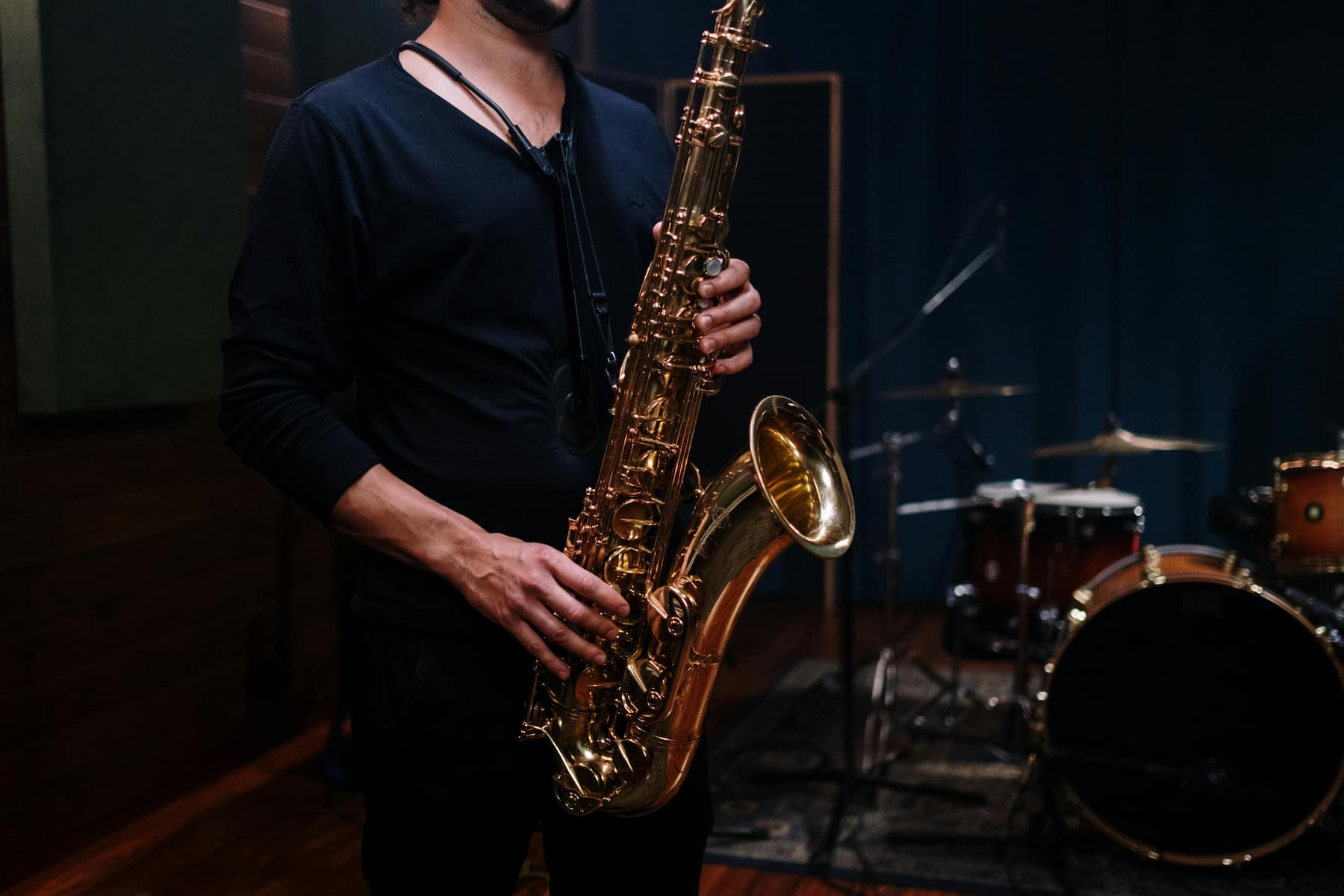 Saxophoniste en action